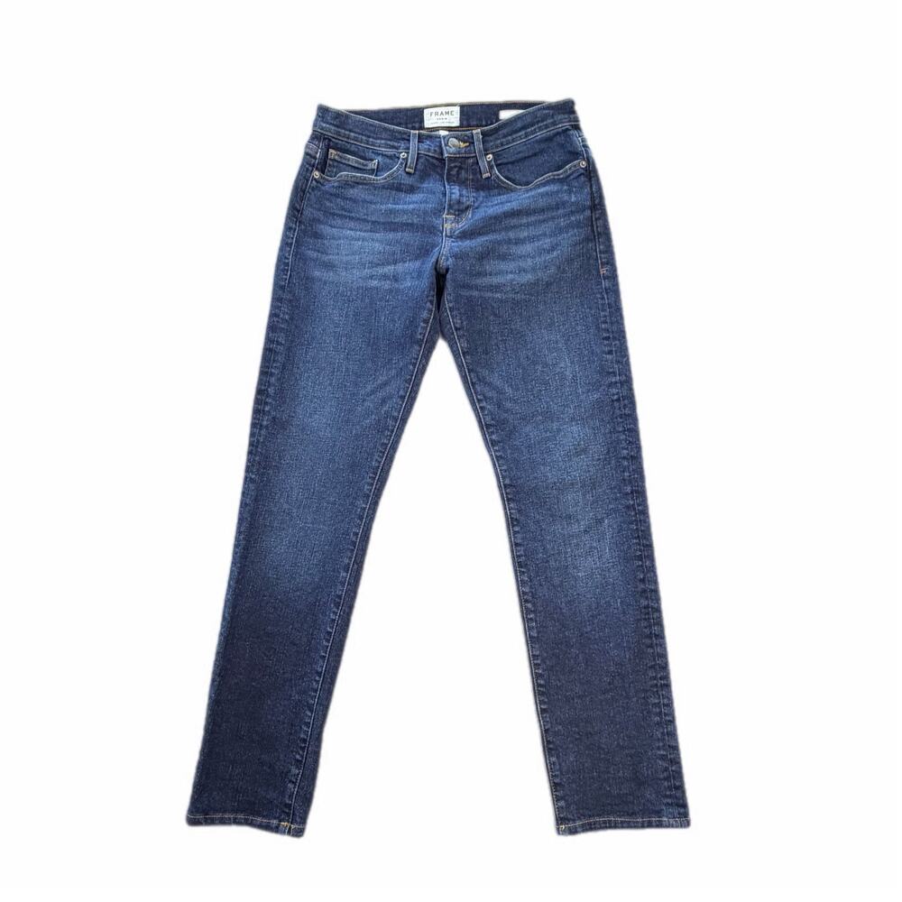 Frame Denim Men's 30 L'Homme Slim Fit Straight Dark Wash Tapered Basic Jeans
